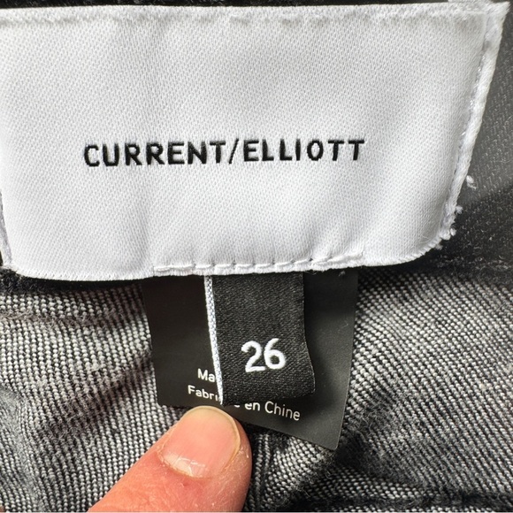Current Elliott High Waist Vineland Star Black Gray Skinny Jeans Denim Sz 26 - Picture 4 of 16